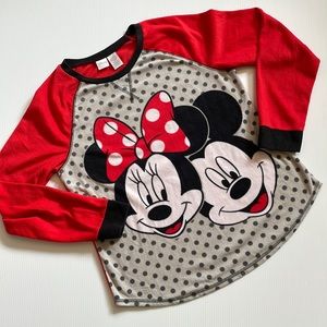 Disney Mickey and Minnie Mouse pajama top.  Women’s size Large